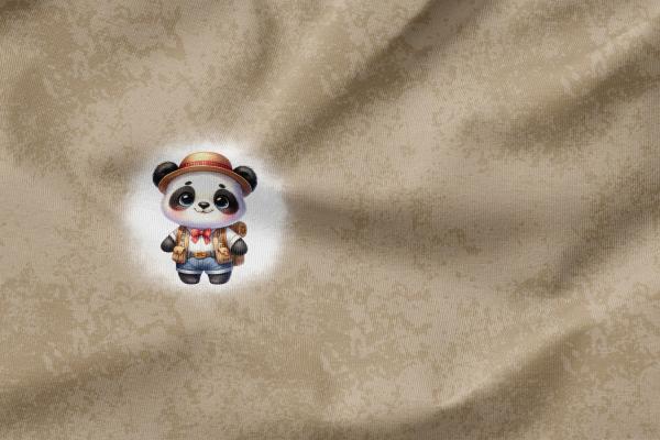 * Panda Backpacker- Eigenproduktion - Jersey -  Panel inkl. Kombi